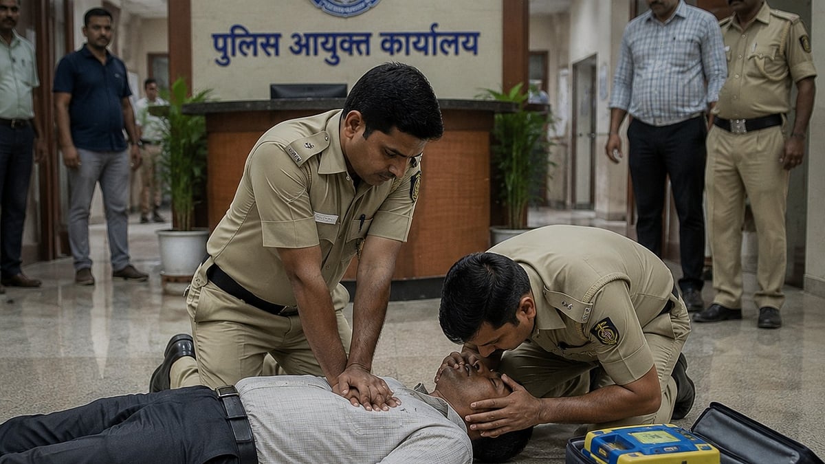 Constables Save Visitor’s Life With Timely CPR At Police Commissioner’s Office; DGP Announces Reward For Quick Response