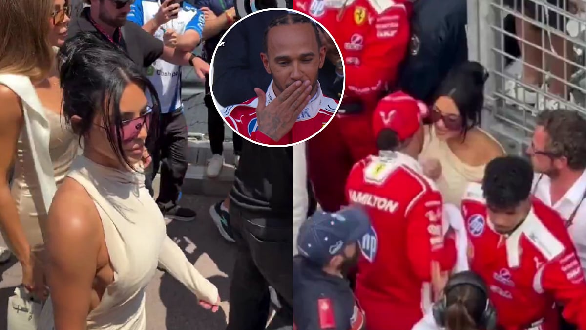 Kim Kardashian Cheers For Lewis Hamilton As He Finishes In Top 2 At Monaco Grand Prix; Viral Kiss Post-Match Wins Hearts | WATCH