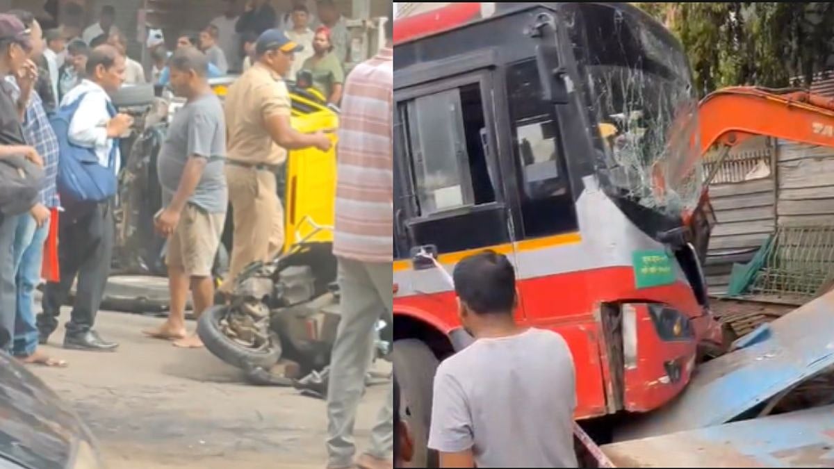 Mumbai Accident: BEST Bus Crashes Into Multiple Vehicles Near Dadar's Plaza Cinema; Traffic Hit - Disturbing Visuals Surface