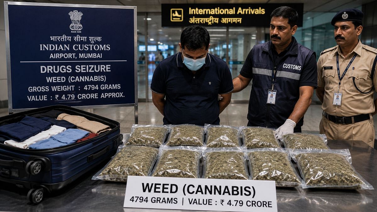 Mumbai Airport Customs Arrest 35-Year-Old Vadodara Man For Smuggling Weed Worth ₹4.79 Crore From Bangkok At CSMIA