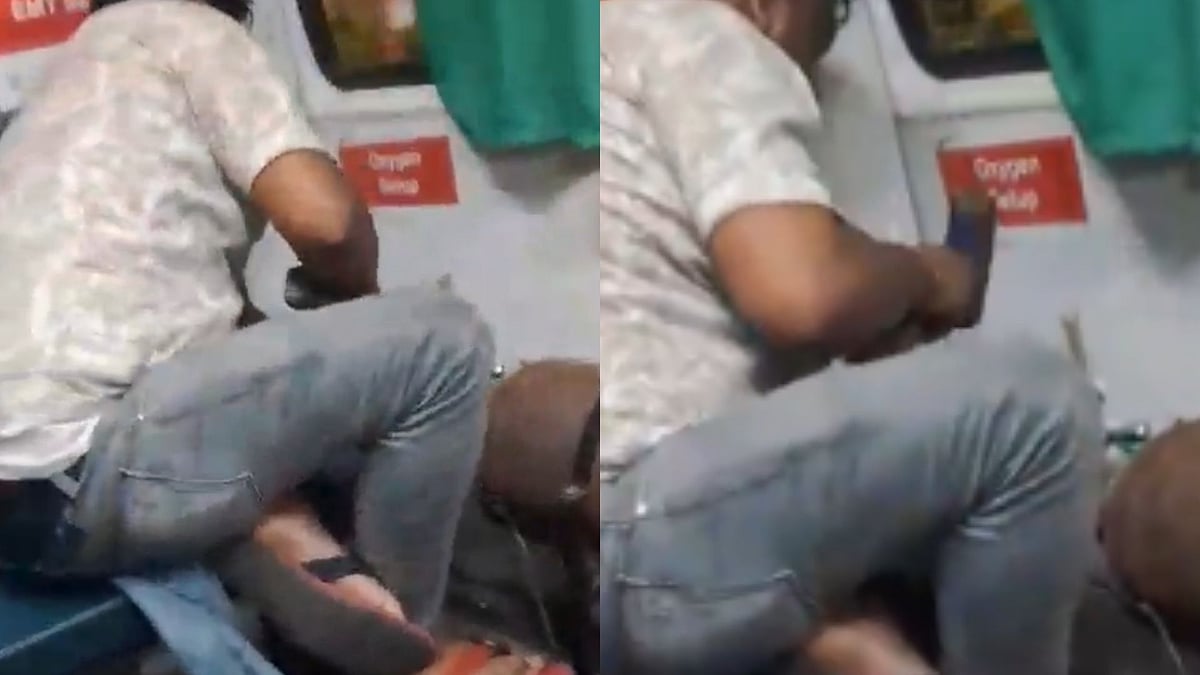 Viral Video Shows Ambulance Staff Using Hammer To Open Oxygen Cylinder In Moradabad