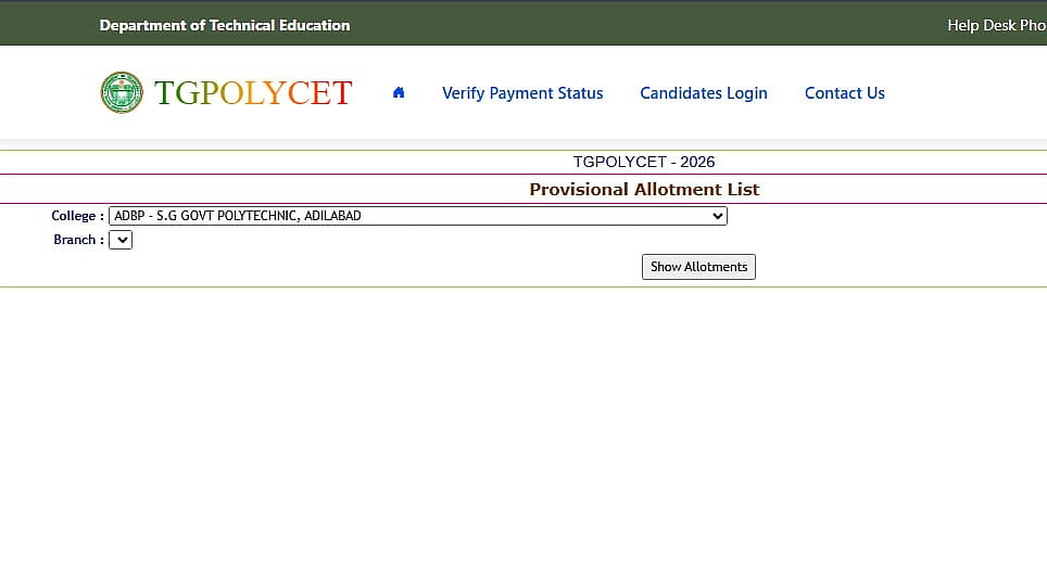 TG POLYCET 2026 Phase 1 Seat Allotment Result Released At tgpolycet.nic.in; Self-Reporting Ends June 9
