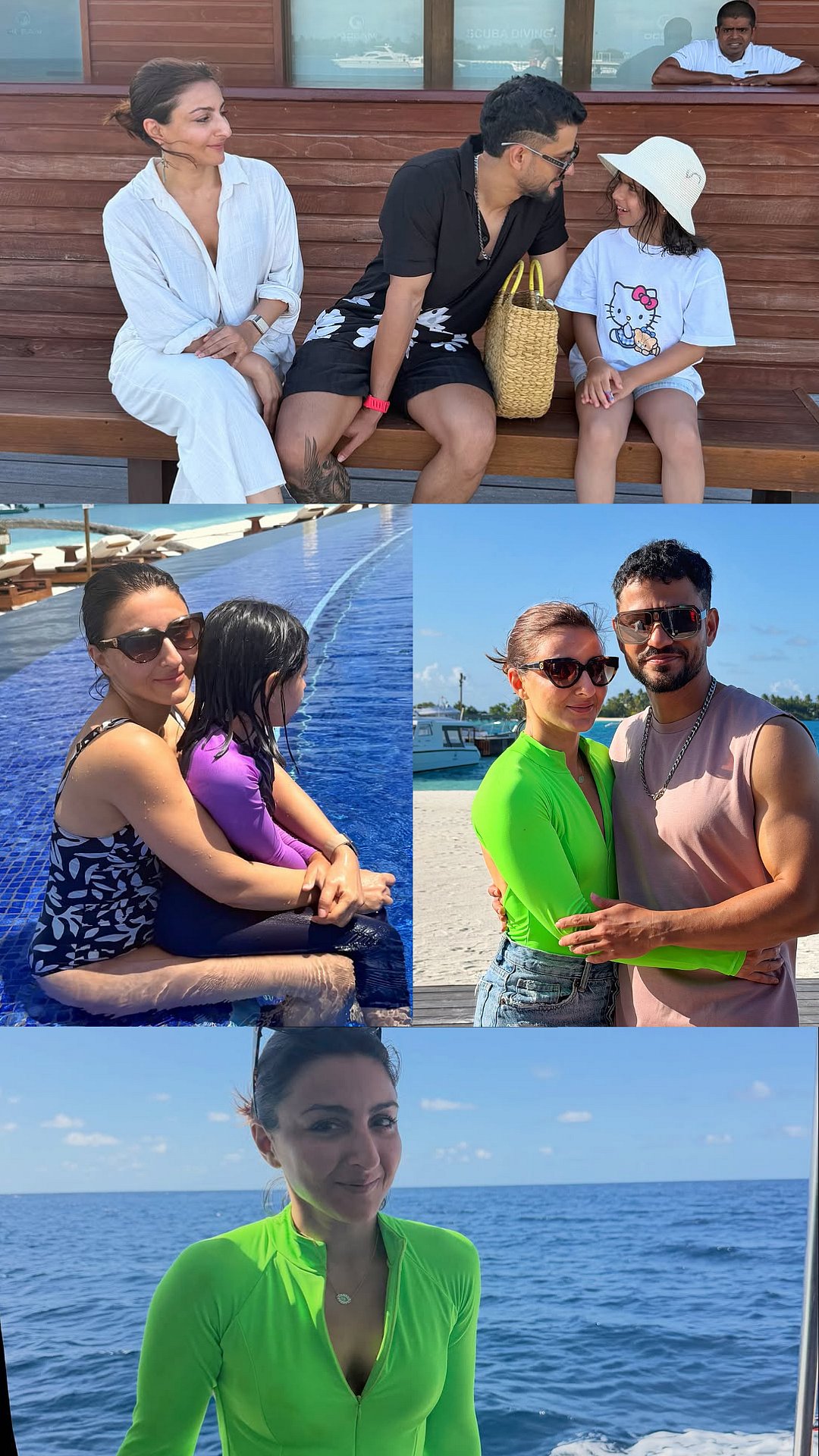 Soha Ali Khan & Kunal Khemu Enjoy Breezy Getaway In Maldives; Actress Stuns In Vibrant, Floral Bodysuits