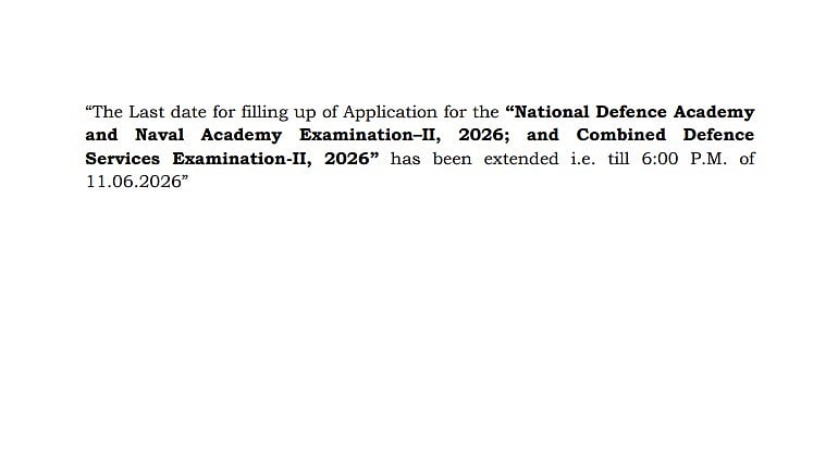 UPSC Extends NDA II & Naval Academy Exam 2026 Registration Deadline To June 11; Apply At upsconline.nic.in