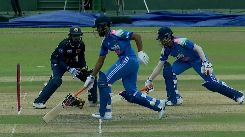 Priyansh Arya Falls Victim To Bizarre Run-Out After His Bat Gets Stuck Under Niroshan Dickwella's Boot During IND A vs SRI A Clash | Video