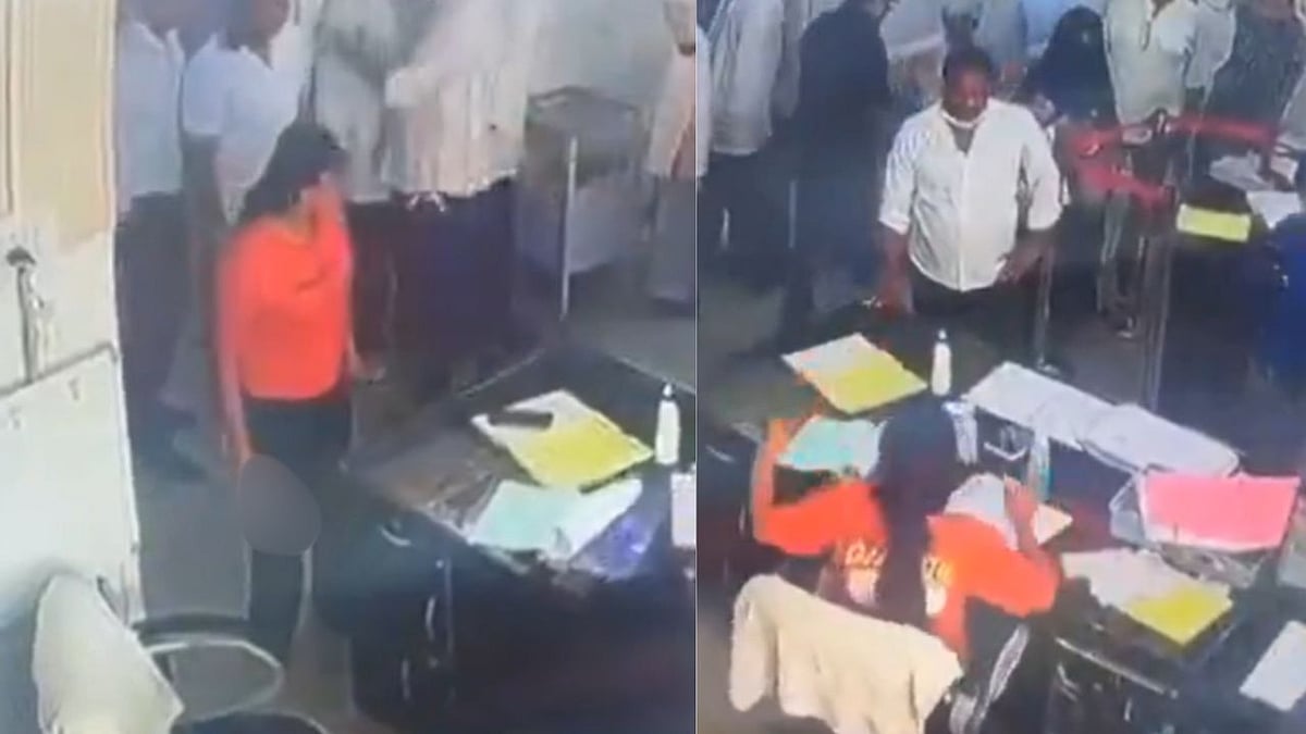 UP Shocker: Woman Brandishes Knife, Throws Files Around, Sits On Doctor's Chair At Ghaziabad Hospital OPD; CCTV Video Surfaces