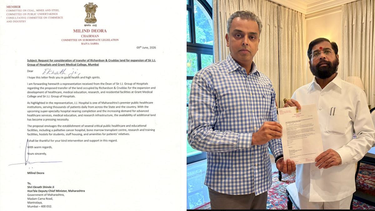 Mumbai: Shiv Sena Leader Milind Deora Meets Maha DY CM Eknath Shinde, Seeks 11-Acre Land Transfer For Expansion Of JJ Hospital Campus