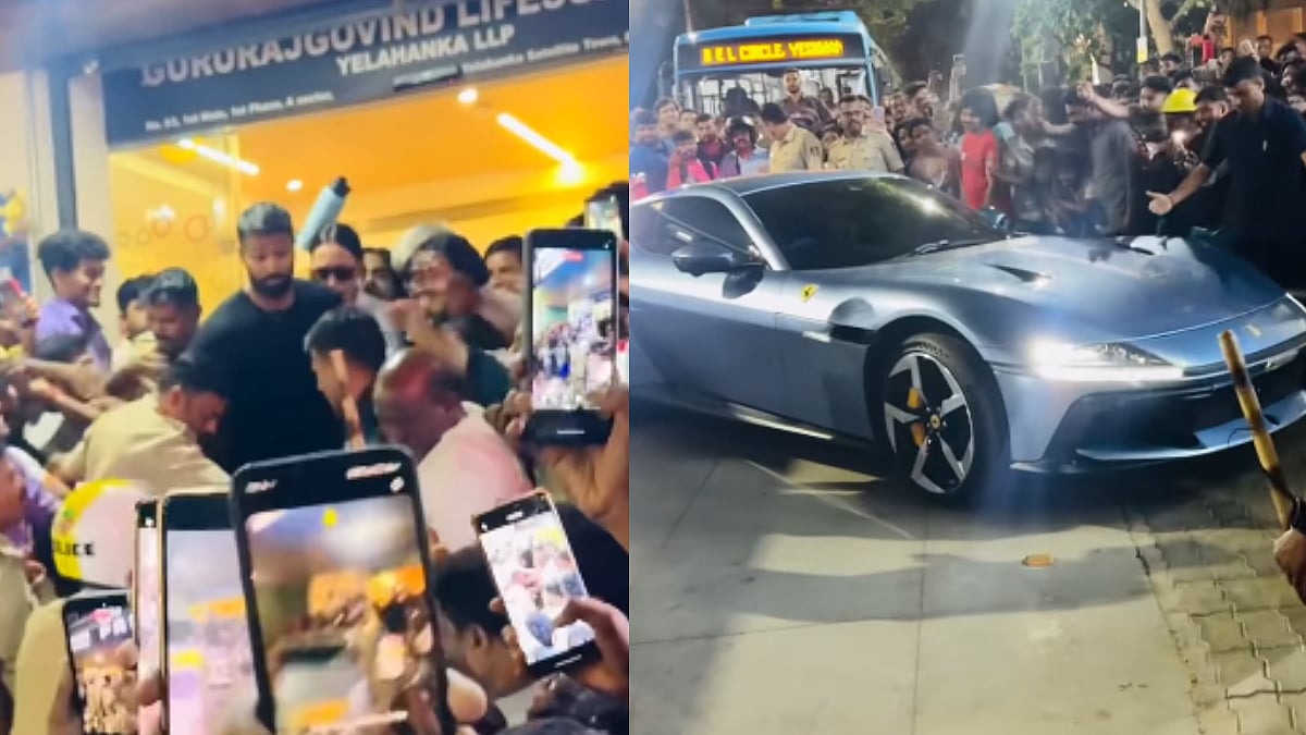 Hardik Pandya & His GF Mahieka Sharma Mobbed By Fans As Security Struggles To Control Crowd In Bengaluru | Video