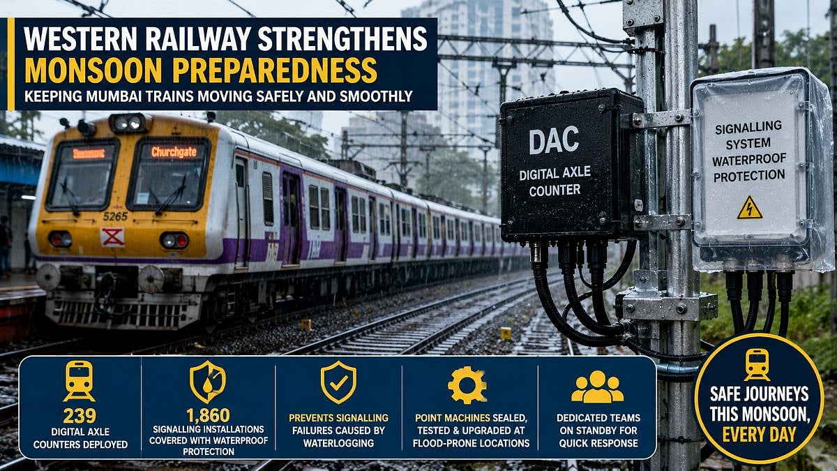 Western Railway Deploys 239 Digital Axle Counters To Keep Mumbai Trains Running Smoothly During Monsoon