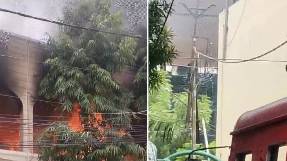 Short Circuit In AC Sparks Massive Fire At A Luxury Bungalow In Indore’s Shiv Shakti Nagar Area -- VIDEO