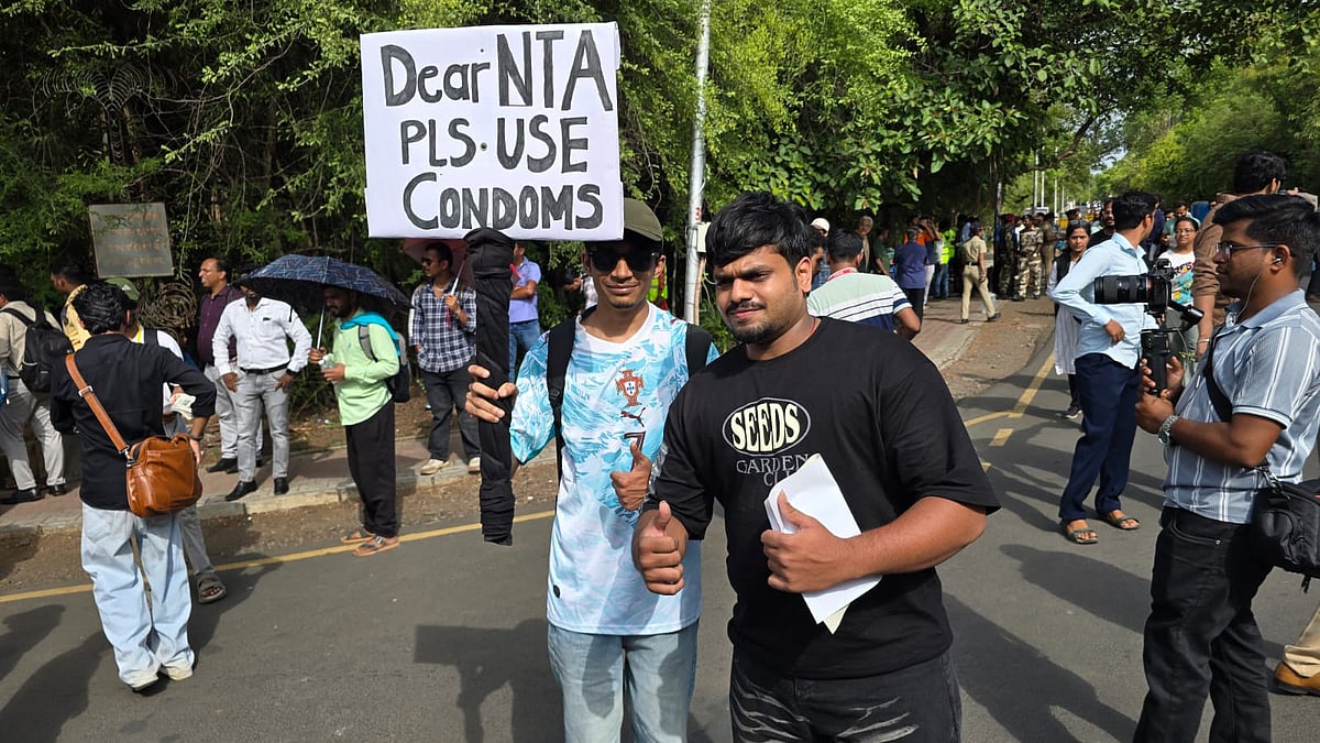 ‘Dear NTA, Please Use Condoms’: Poster Seen At Pune Cockroach Janta Party Protest Over 2026 NEET Paper Leaks | WATCH