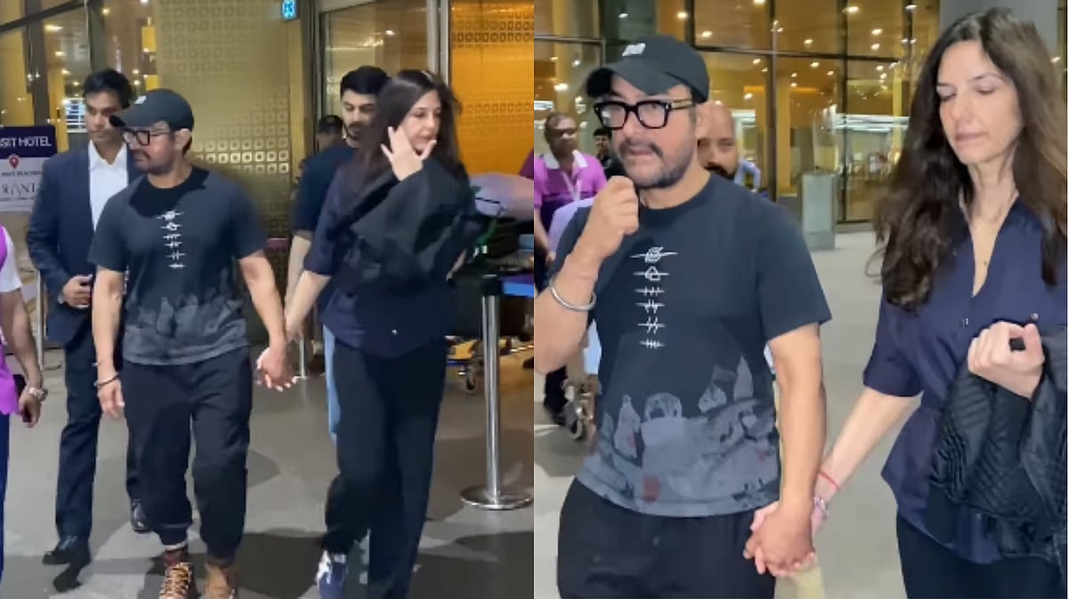 Video: Aamir Khan & Gauri Spratt Walk Hand-In-Hand At Mumbai Airport, Make First Public Appearance After Confirming July Wedding
