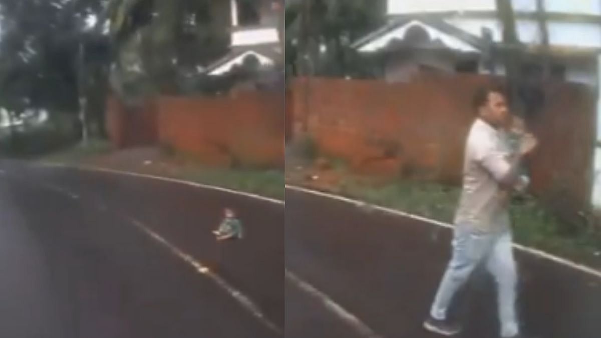Caught On Camera! Kerala Bus Driver's Quick Thinking Saves Toddler Who Crawled Onto Highway Road In Malappuram