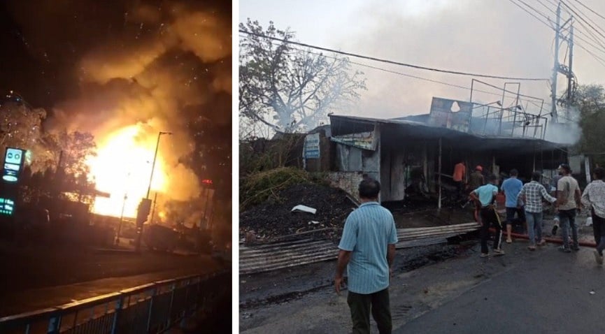 Massive Fire At Bhopal Firecracker Shop; VIDEO Shows Repeated Explosions During The Blaze
