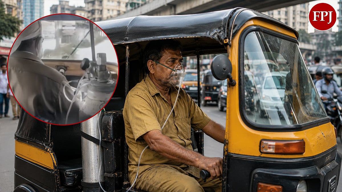 Mumbai: Viral Video Shows Auto Driver Earning Livelihood While Dependent On Oxygen Cylinder; Inspires Netizens - WATCH