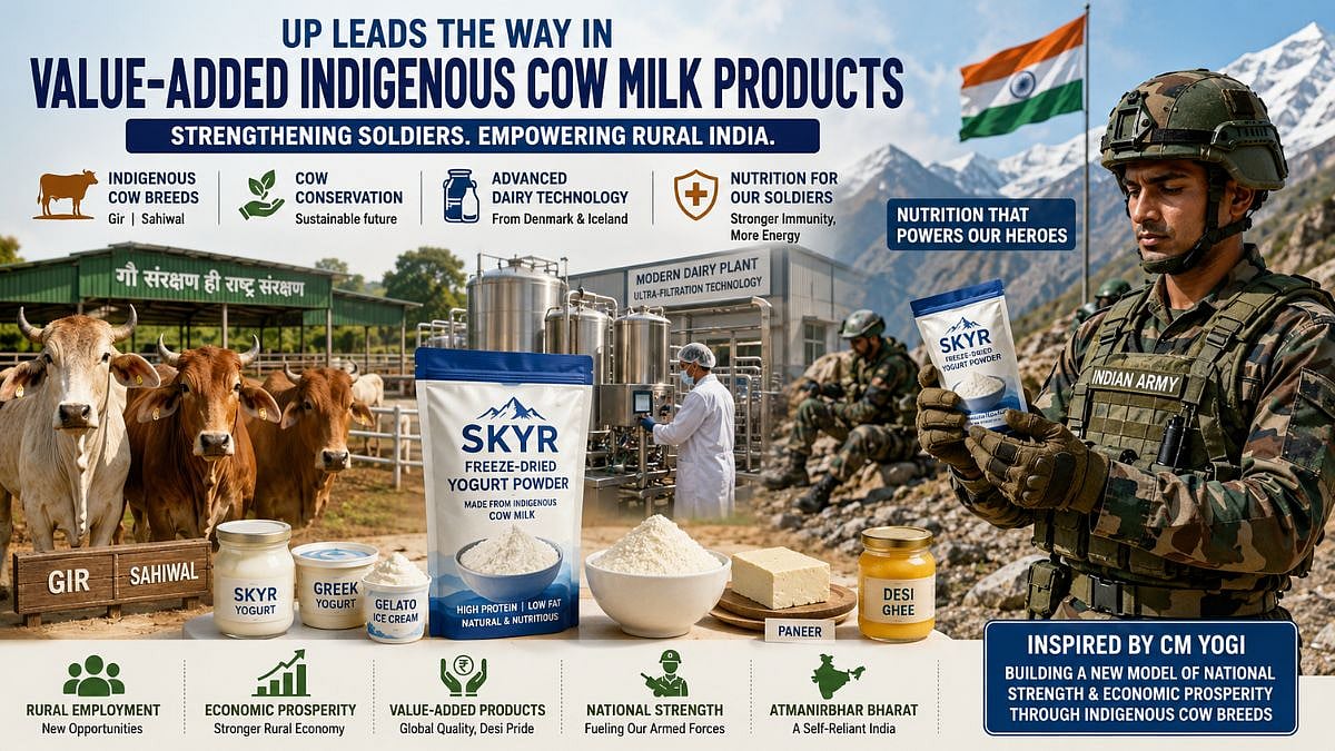 UP's Indigenous Cow Milk Products Gain Traction As Skyr Nutrition Supplement Reaches Indian Army