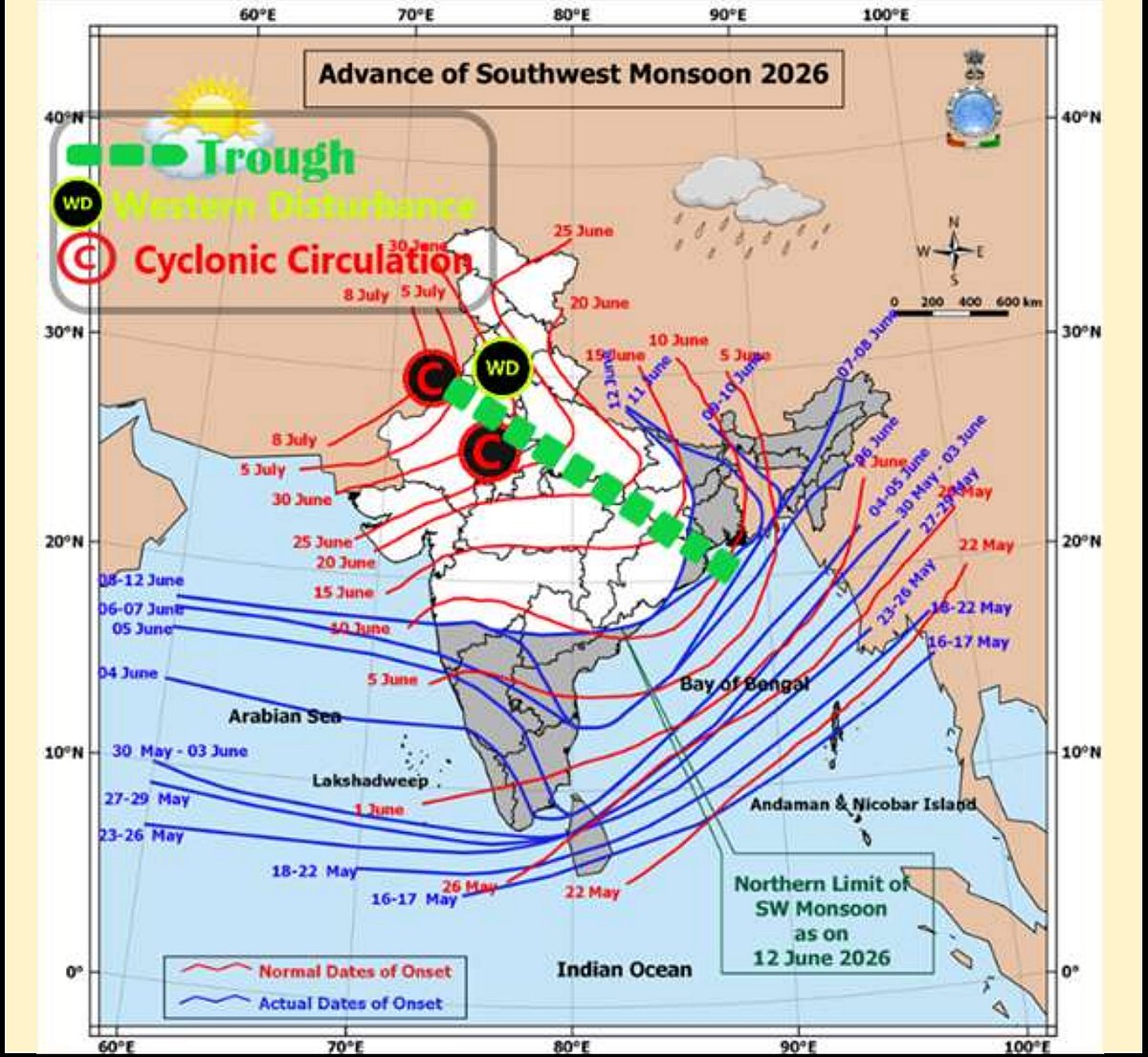 Weather systems affecting Madhya Pradesh at present 