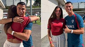 Cristiano Ronaldo comforts Belgian influencer Celine Dept in viral meeting