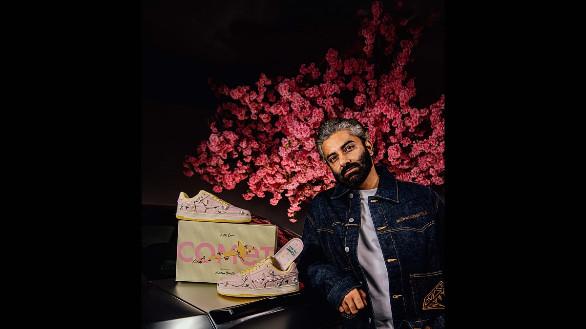 Comet x Guest Designer Aditya Bhalla: Inside The Baby-Pink Corduroy Sneaker Inspired By Cherry Blossoms