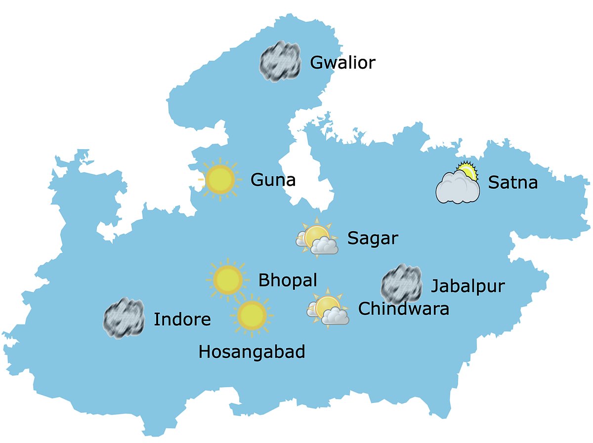 Weather in Madhya Pradesh at 9:30 pm