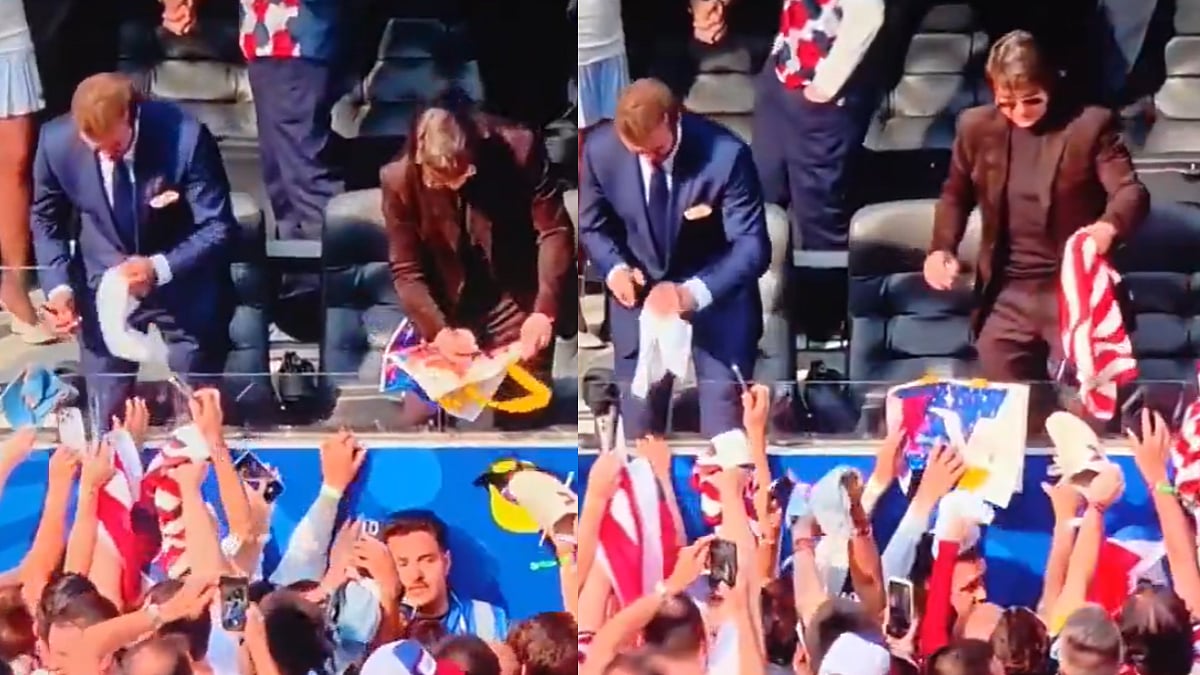 Tom Cruise And David Beckham Mobbed By Fans While Signing Autographs During USA vs Paraguay FIFA World Cup 2026 Clash | Video