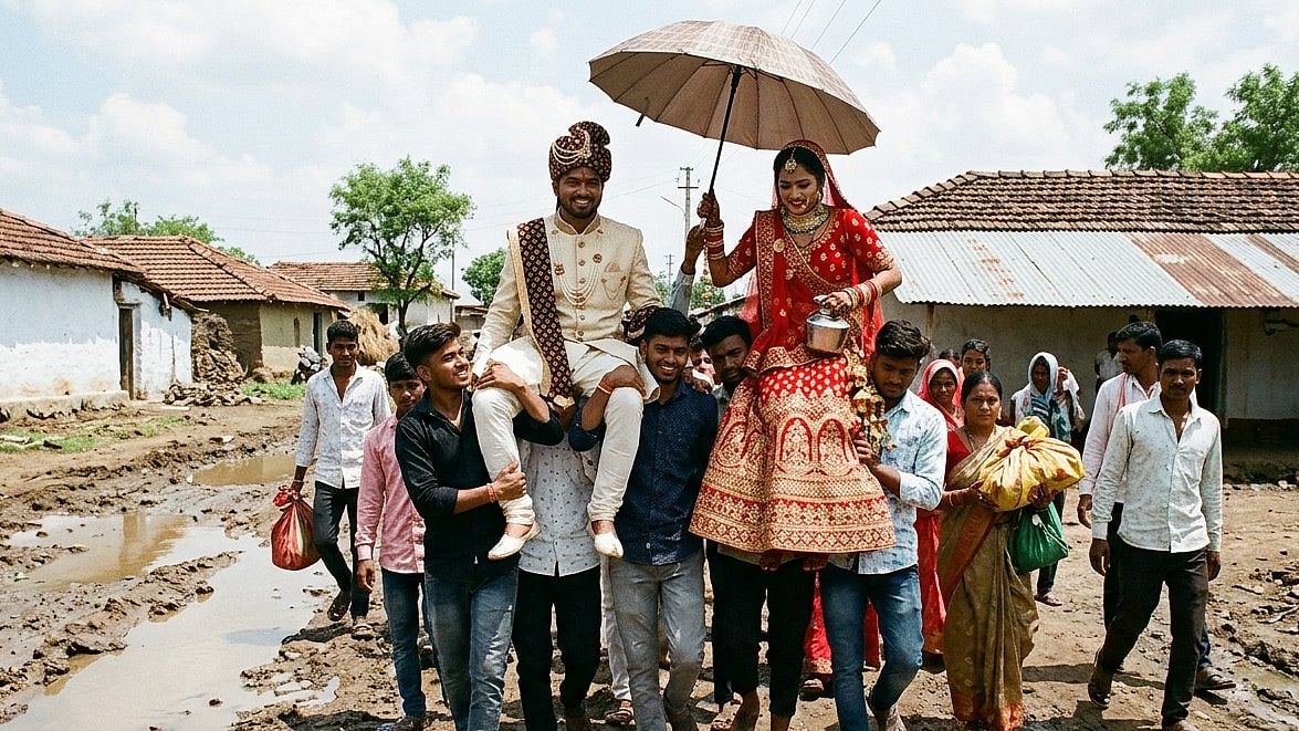 Nandurbar Newlywed Couple Carried Home On Shoulders Due To Absence