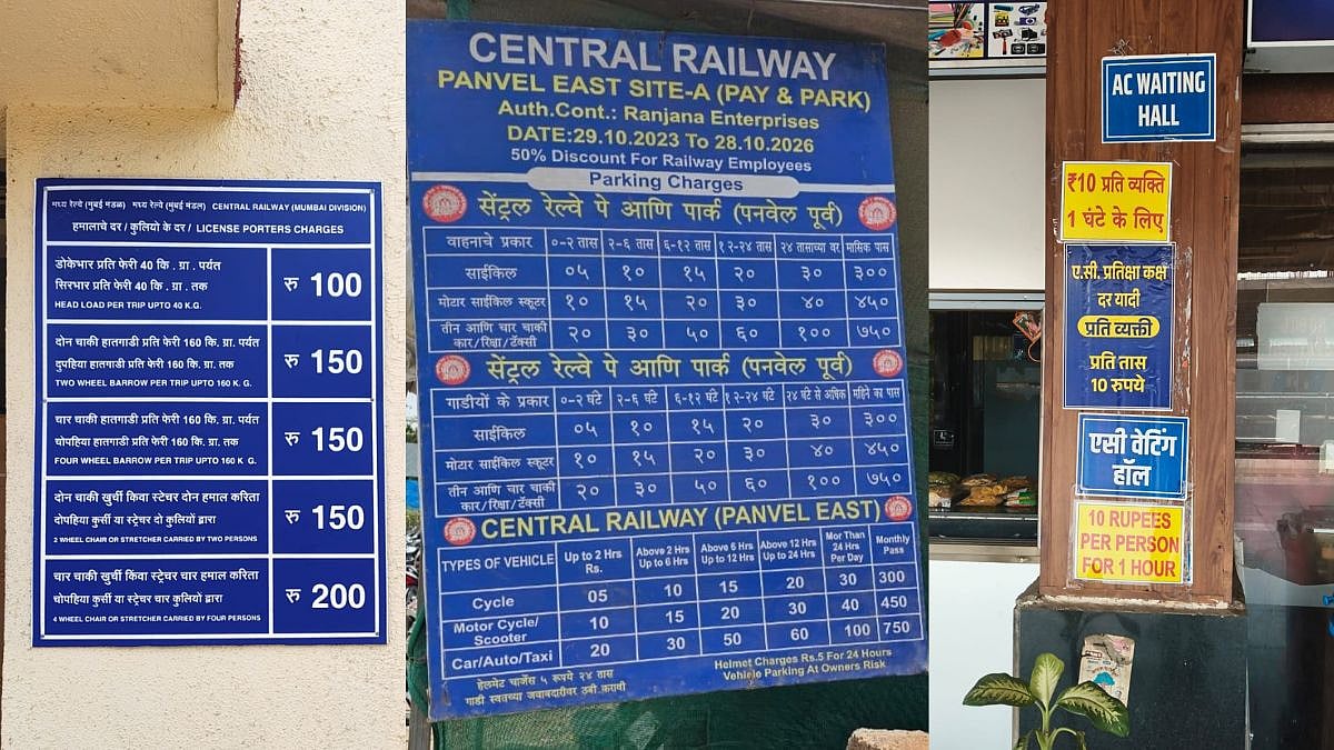 Passengers Take Note! Central Railway Shares Official Rates For Porter Services, Parking, AC Waiting Halls & Approved Water Brands To Avoid Overcharging