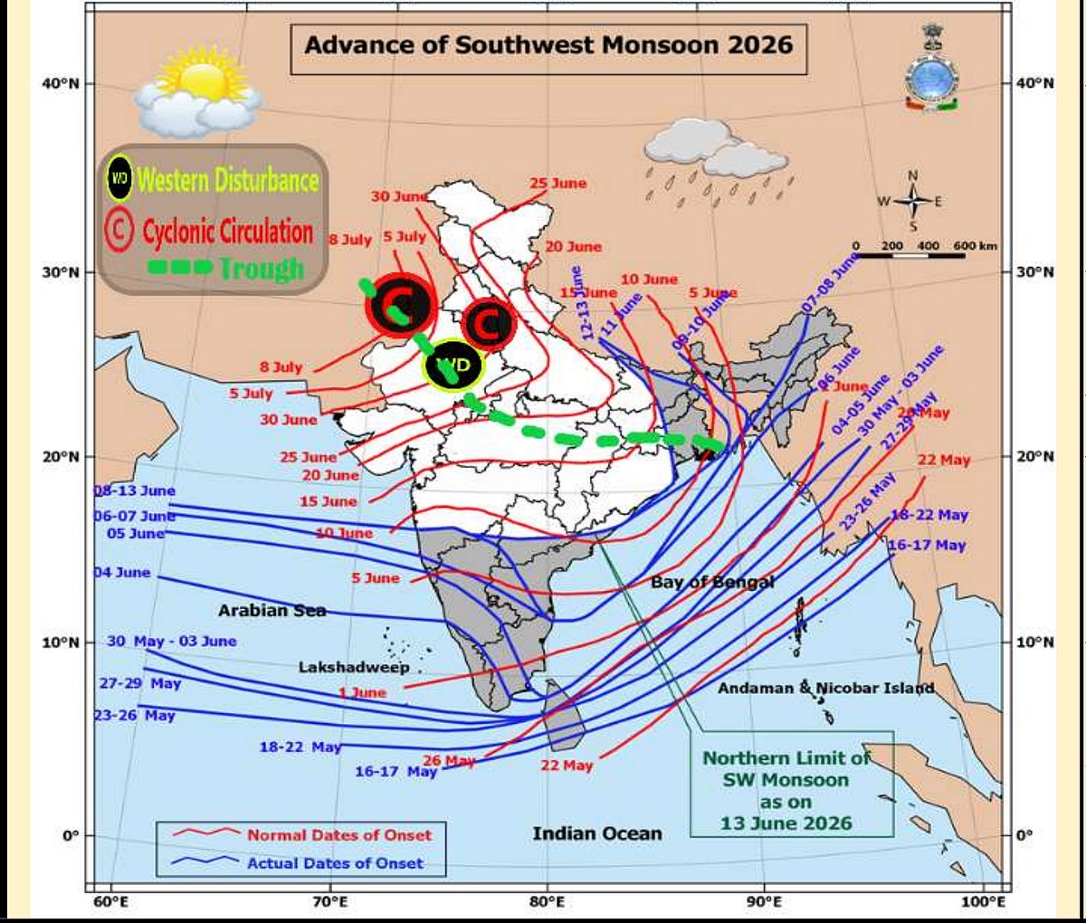Weather systems affecting Madhya Pradesh at present