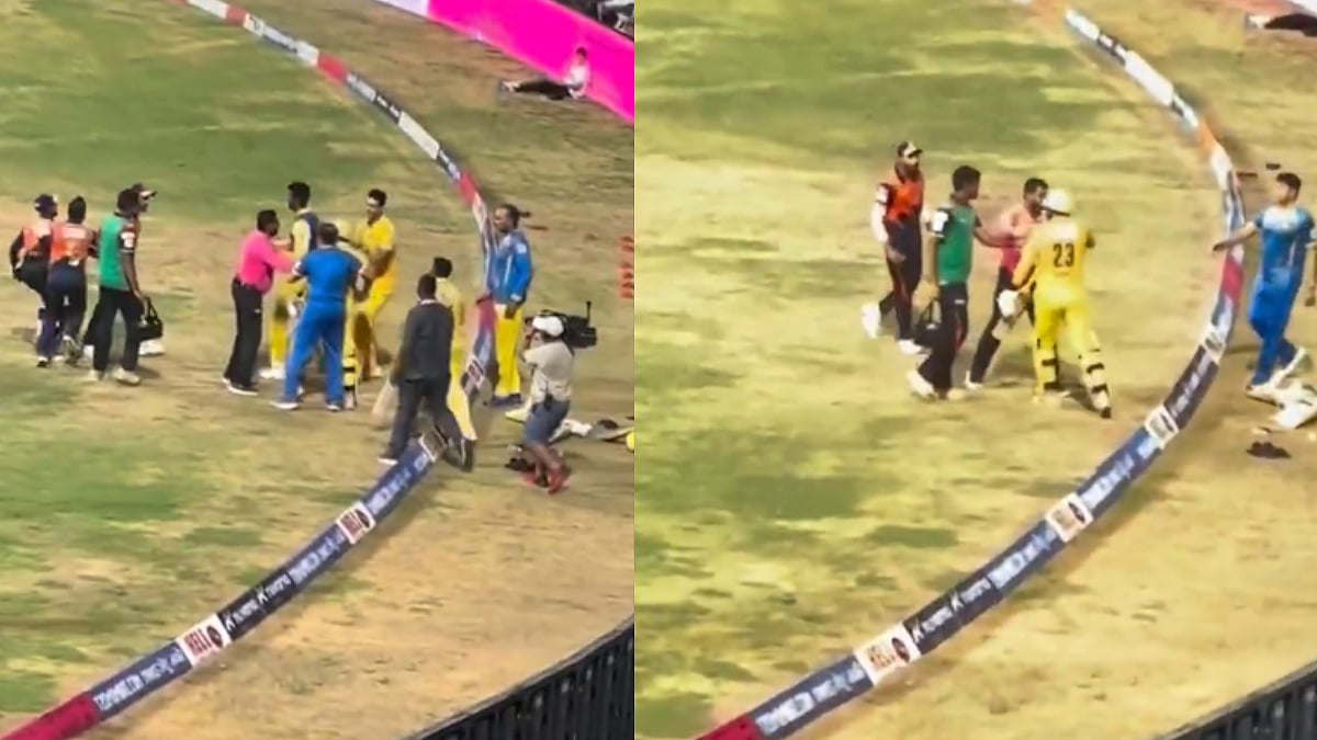 Major Scuffle! Shivam Dube Rushes To Intervene As Massive Dugout Fight Erupts During Mumbai T20 League At Wankhede Stadium | Video