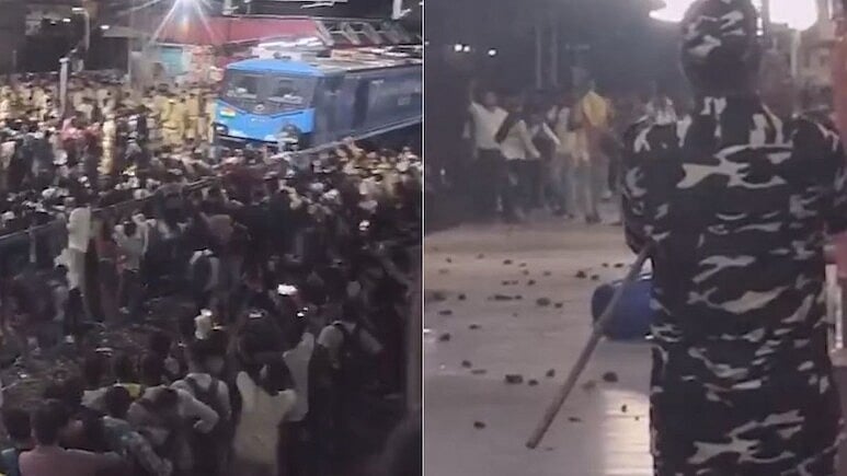 Bihar Police Exam Aspirants Clash With Police At Patliputra Station, Resort To Stone Pelting And Vandalism