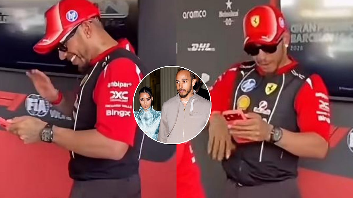 Emotional Lewis Hamilton FaceTimes Girlfriend Kim Kardashian After Historic Barcelona Grand Prix Win; She Says, 'You Killed It'—VIDEO