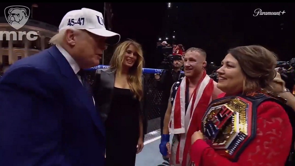 'My Mom Loves You, She's Your Biggest Fan': Justin Gaethje Introduces His Mother To Donald Trump & Melania At UFC Freedom 250 | VIDEO