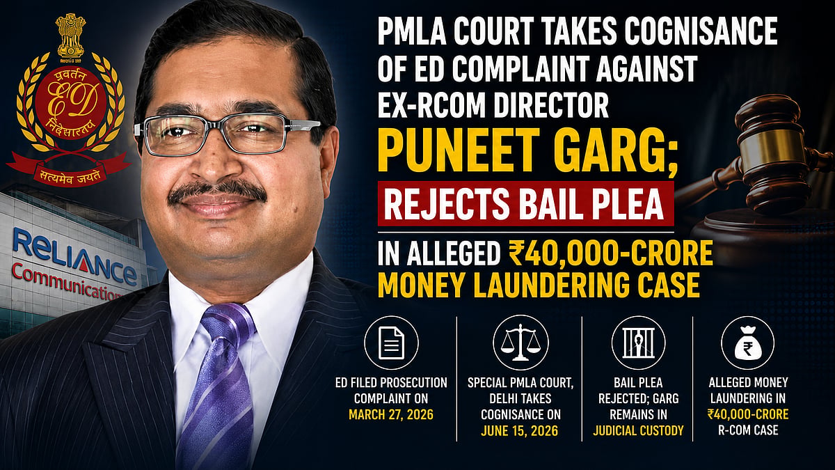 PMLA Court Takes Cognisance Of ED Complaint Against Ex-RCom Director Puneet Garg; Rejects Bail Plea In Alleged ₹40,000-Crore Money Laundering Case