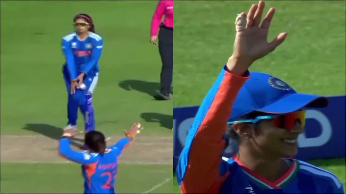 Awkward Moment! Jemimah Rodrigues' Throw Strikes Shreyanka Patil In Groin During IND Vs PAK ICC Women's T20 WC26 Clash | VIDEO Viral