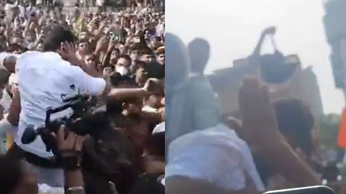 CJP Founder Abhijeet Dipke Slapped Several Times By Unidentified Men During Jaipur Protest; Watch Full Video