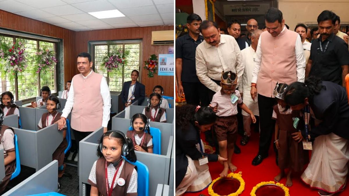 Maharashtra CM Devendra Fadnavis Inaugurates Digital Learning Lab At Raigad Zilla Parishad School On Reopening Day