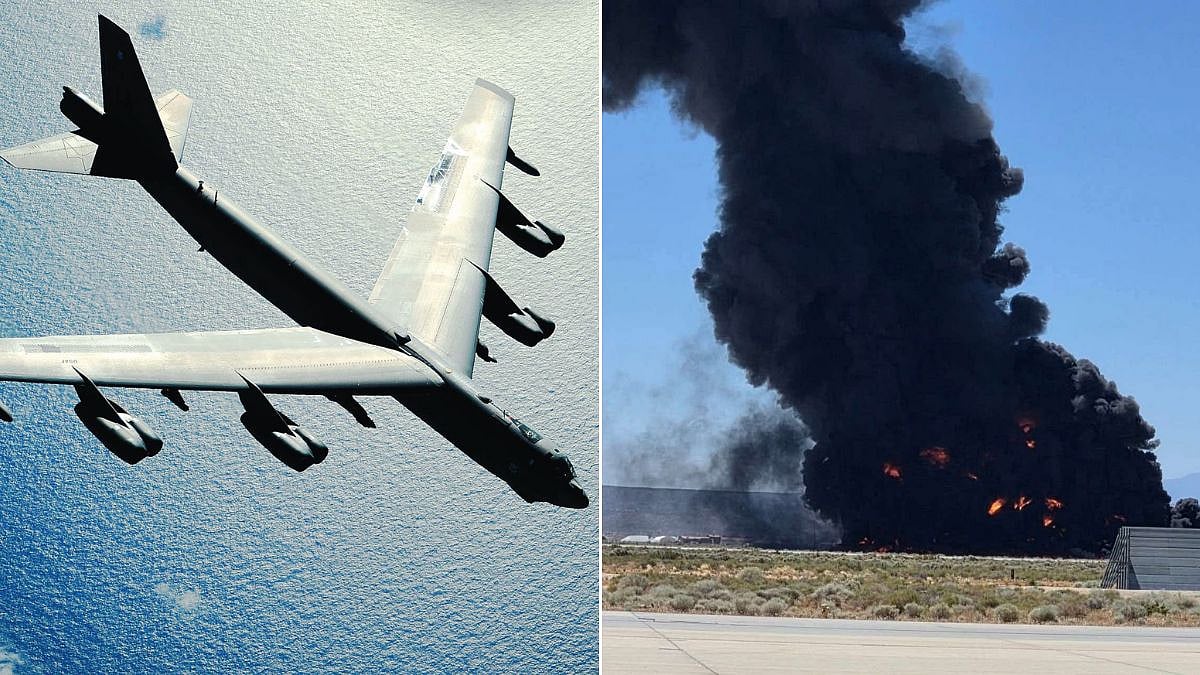 US Air Force B-52 Stratofortress Bomber  Crashes During Test Mission In California, 8 Killed | Video