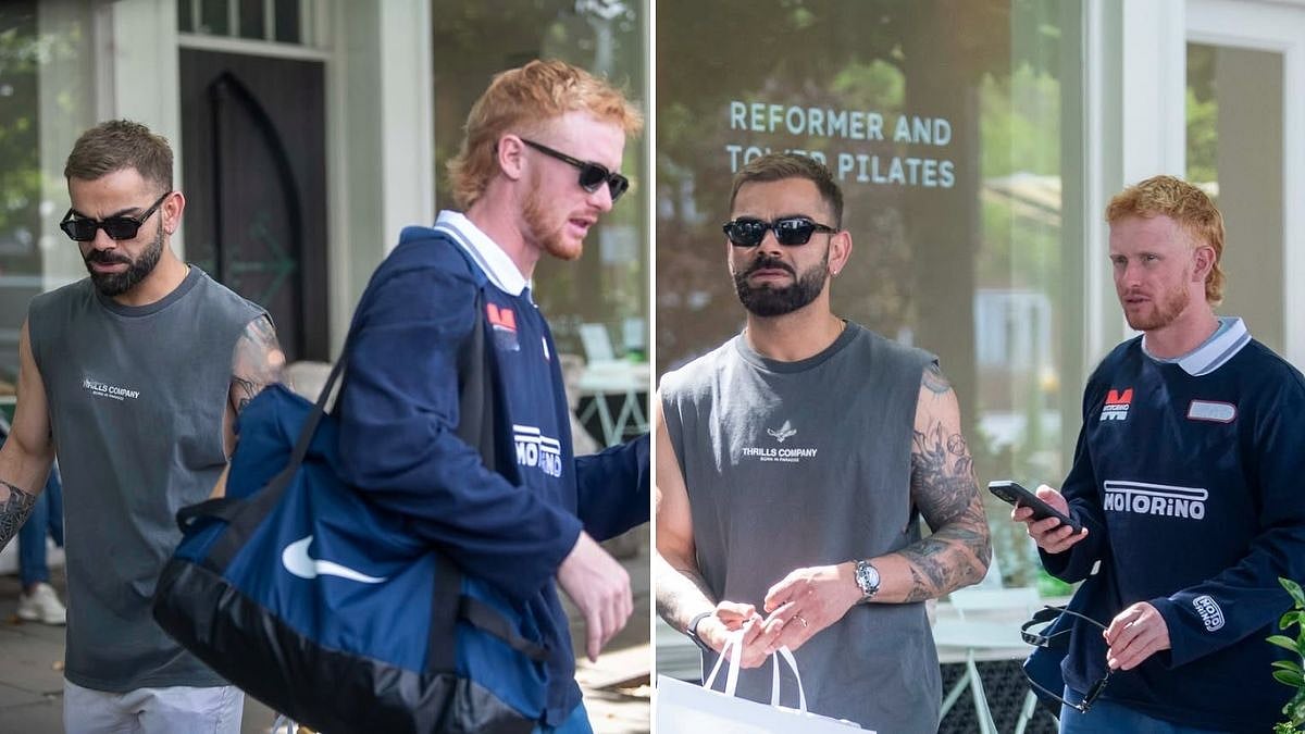 'Sharing Some Batting Tips?': Virat Kohli Spotted With RCB Teammate Jordan Cox Ahead Of His England Test Debut | VIDEO