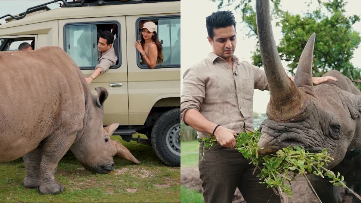 Ranveer Allahbadia, Girlfriend Juhi Bhatt Interact With World's Last Northern White Rhinos During Maasai Mara Trip 
