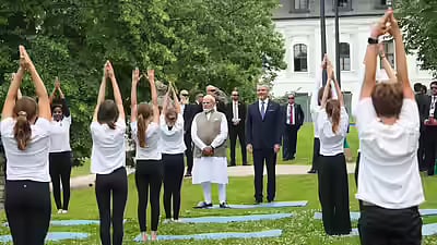 PM Modi Applauds Yoga Demonstration By School Children In Slovakia; Says, 'Delightful To See Youth Embrace It'