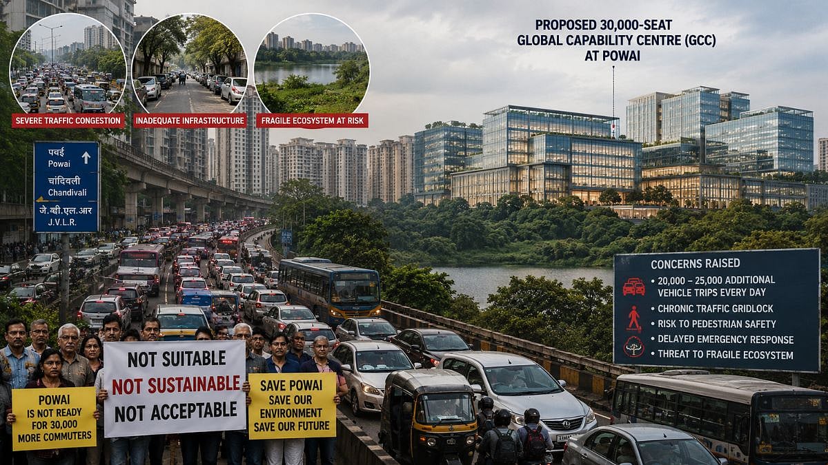 Mumbai: Powai Residents Oppose Proposed 30,000-Seat Global Capability Centre, Warn Of Traffic And Ecological Crisis