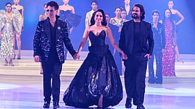 Kiara Advani and Karan Johar walk the runway at Rahul Mishra showcase in black ensembles