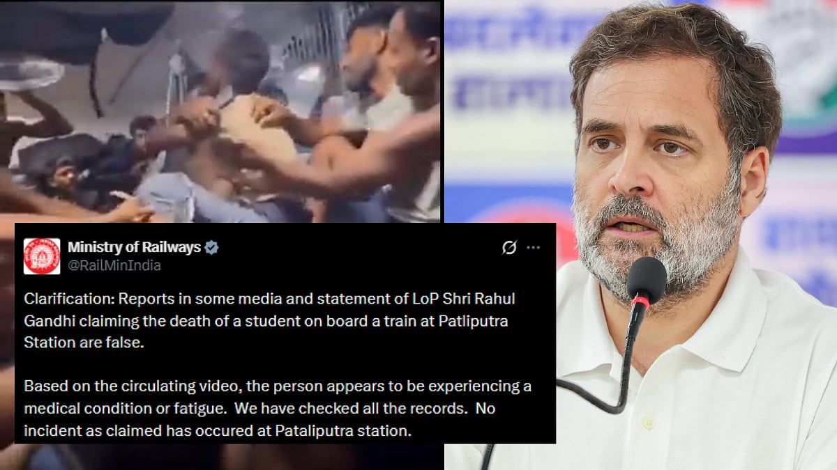 ‘No Student Death Reported At Patliputra Station’: Railway Ministry Fact-Checks Rahul Gandhi’s Claim Linked To Viral Train Video