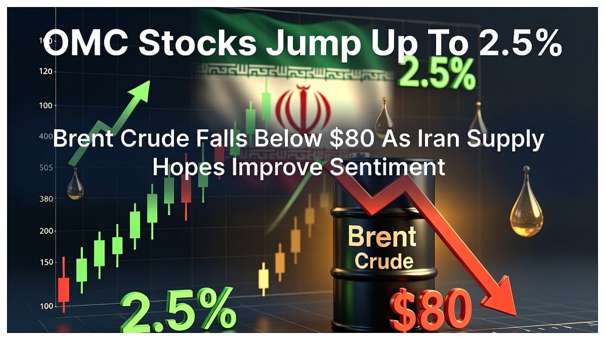 OMC Stocks Jump Up To 2.5%, Brent Crude Falls Below $80 As Iran Supply Hopes Improve Sentiment