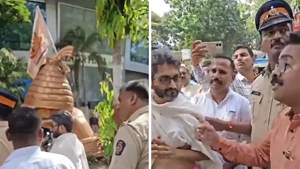 Amid White Stripe Row In Mumbai, Jain Flag Placed On Shivaji Maharaj’s 'Jiretop' In Malad; MNS Forces Apology - VIDEO