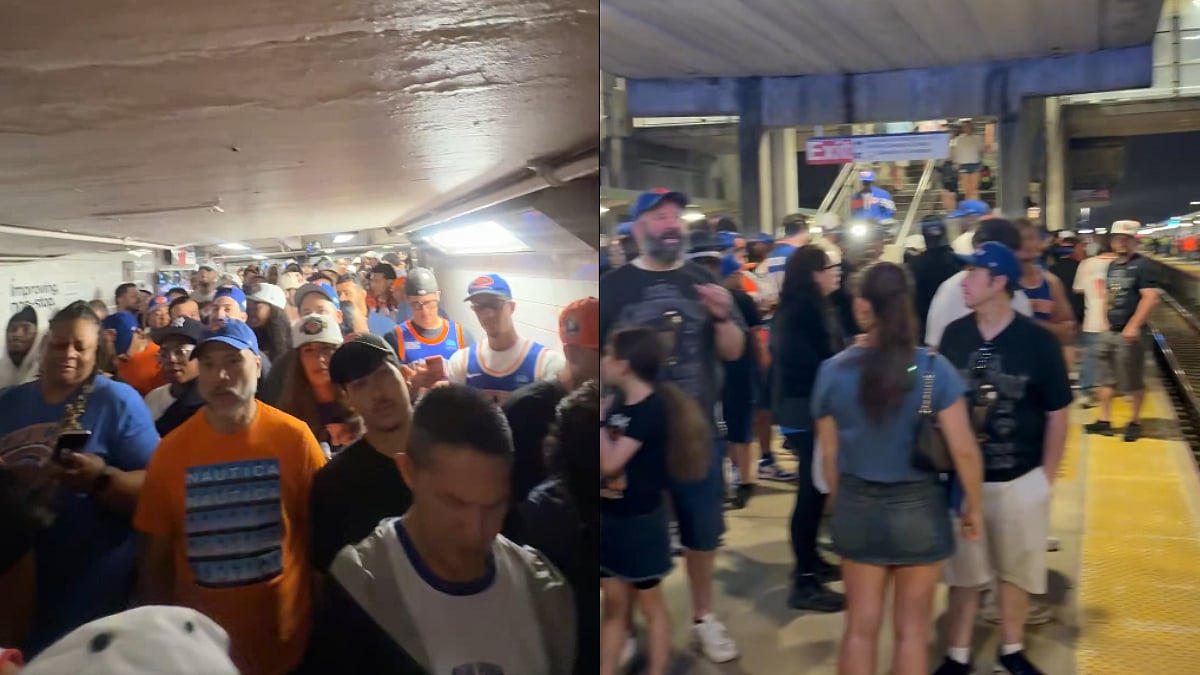 VIDEO: Massive Crowds Swarm Lower Manhattan Hours Before New York Knicks' 2026 Championship Parade; Subway Stations Overflow
