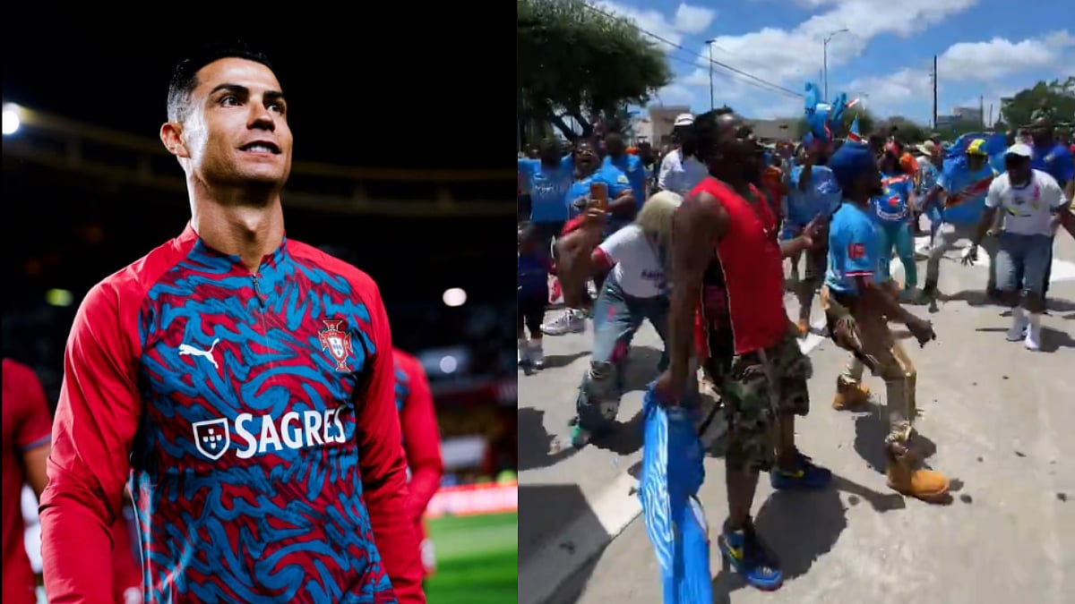 DR Congo Fans Mock Cristiano Ronaldo By Hitting 'Siu' Celebration Outside Stadium After Securing Draw Against Portugal At FIFA World Cup 2026 | Video