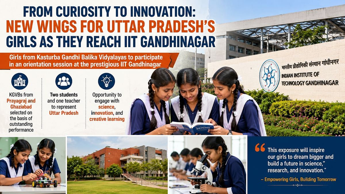 Uttar Pradesh Girls Reach IIT Gandhinagar: 2 KGBVs Selected For Prestigious Curiosity Program 2026-27 Orientation