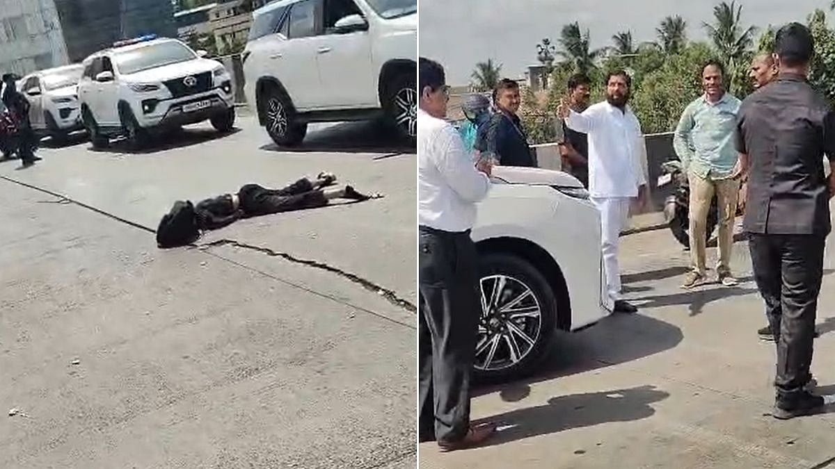Maharashtra Tragedy: Woman Killed In Nashik-Mumbai Highway Crash; Dy CM Eknath Shinde Rushes To Spot, Aids Injured Rider | VIDEO