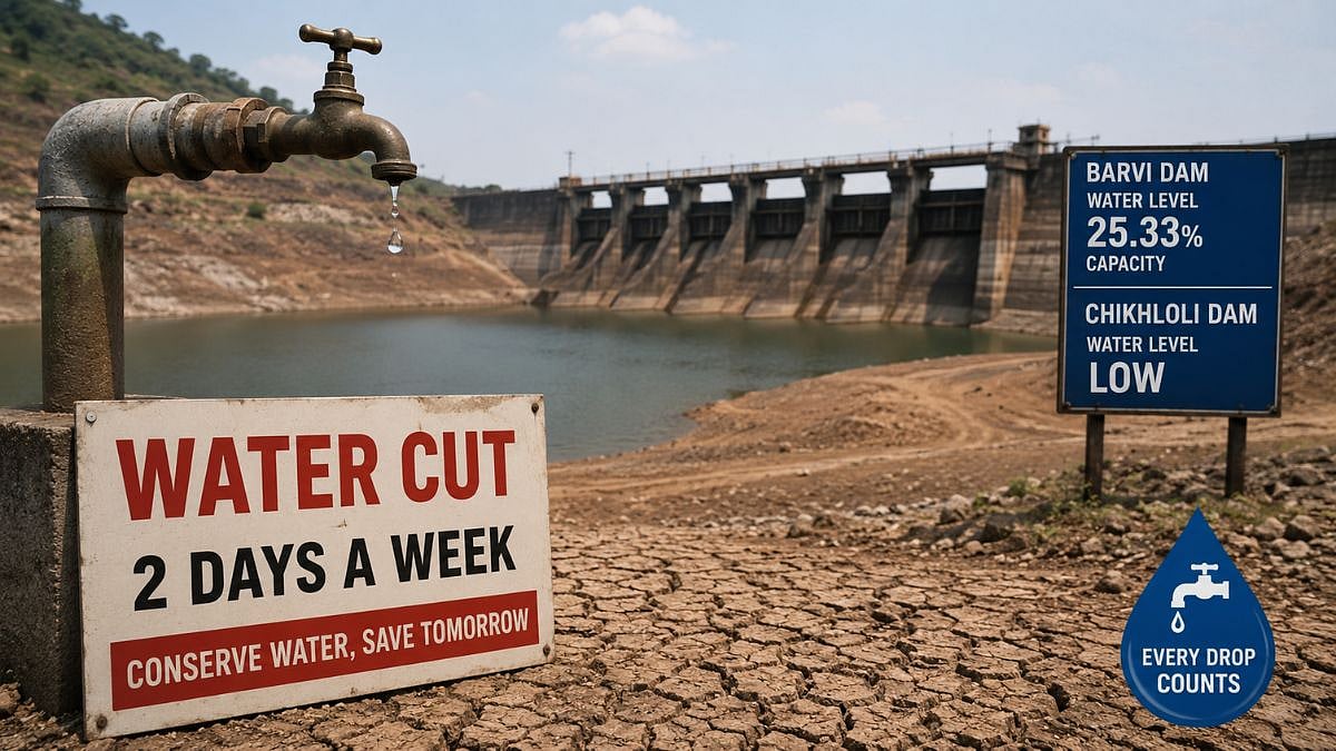 Water Crisis Deepens: Ambarnath Imposes 2-Day Weekly Cut As Barvi, Chikhloli Reservoir Levels Dip Alarmingly
